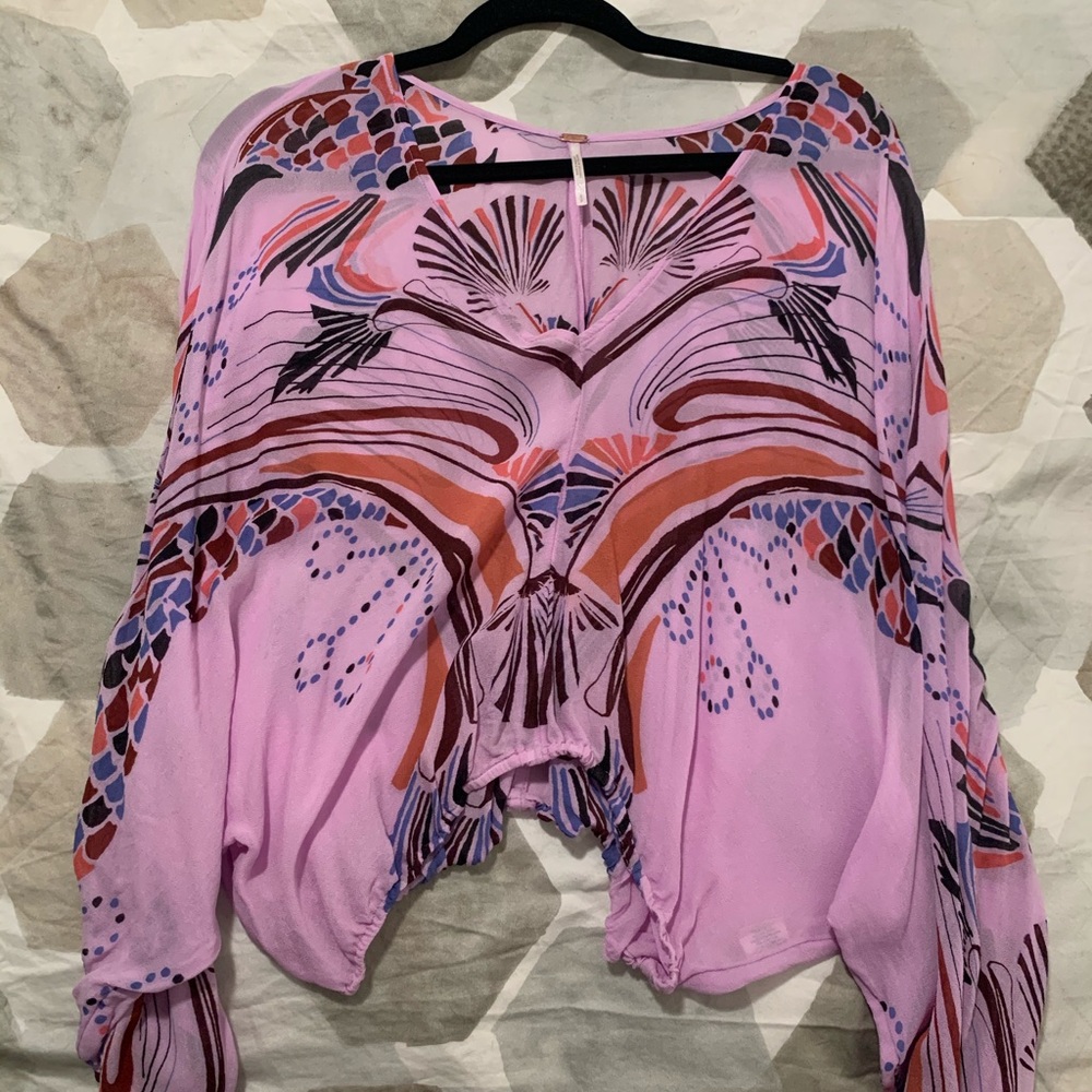 Free People Multi Color Flowy Top